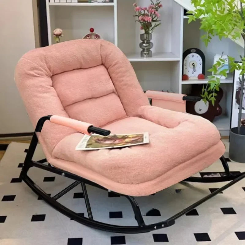 Lazy Rocking Chair Recliner Sofa Single Seat Comfortable Lounger Balcony Living Room Bedroom Home Leisure Seat