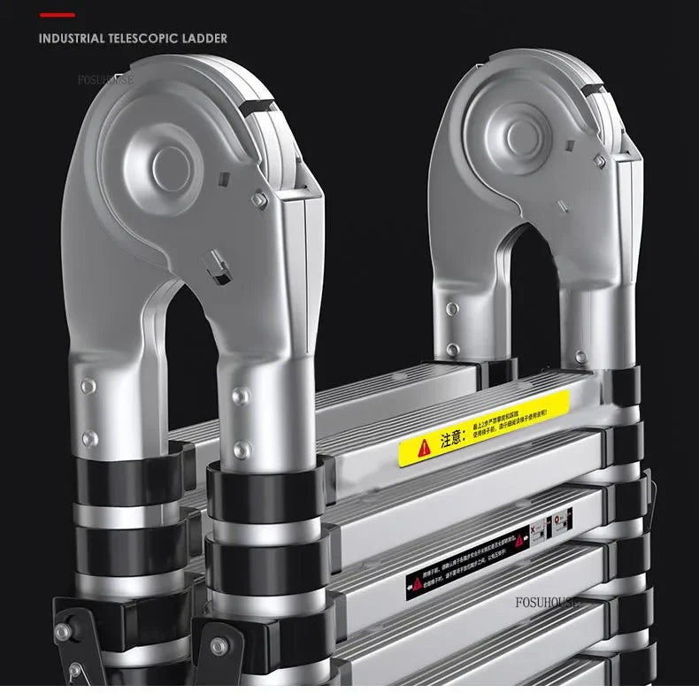 Folding Ladder for Construction Site Metal Telescopic Modern Thickened Ladders Creative Multifunctional Step Ladders for Home G