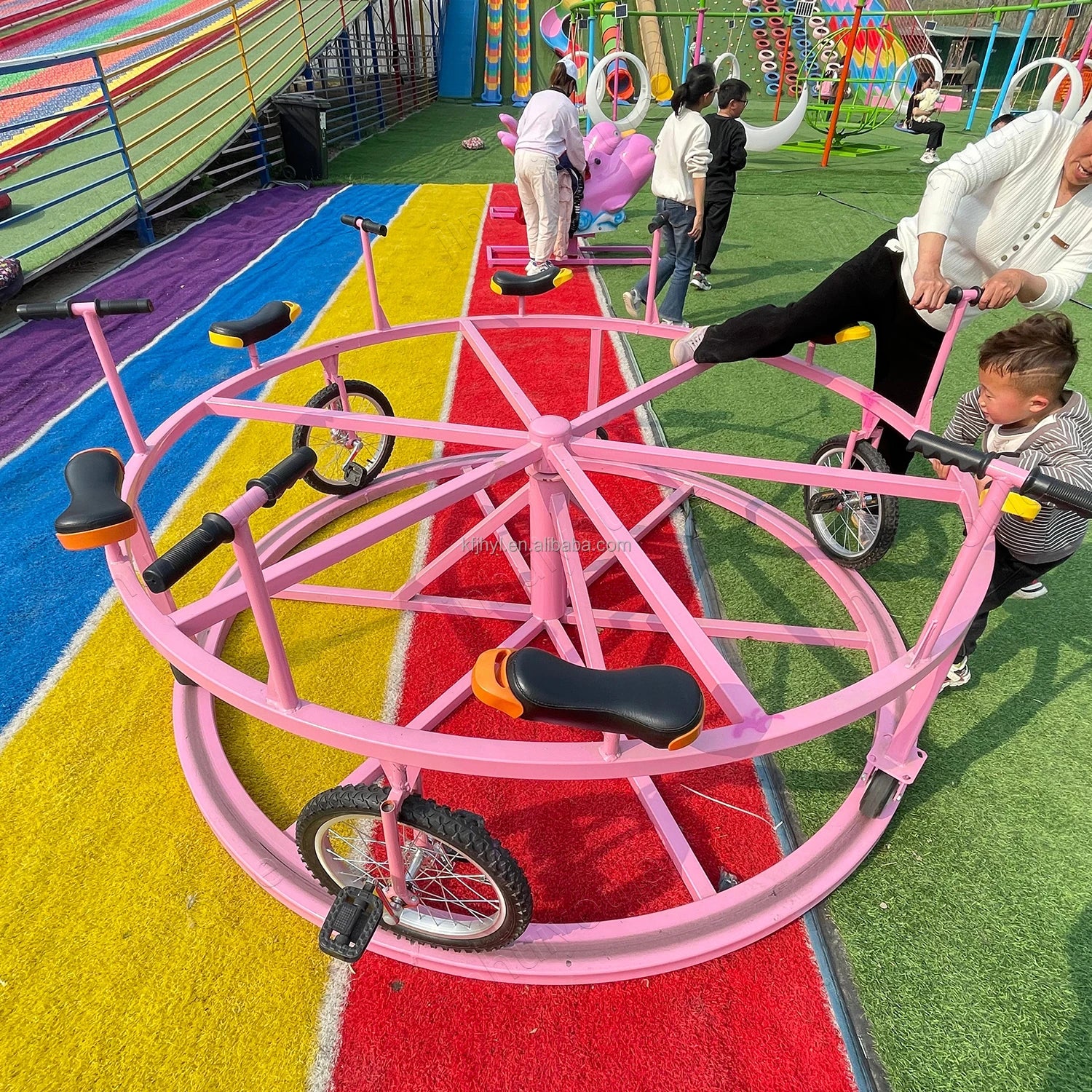 2026 Outdoor & Indoor Playground Swing 6 Seats 360-degree Non-motorized Children Home & School Use Steel Constructionpromote sal