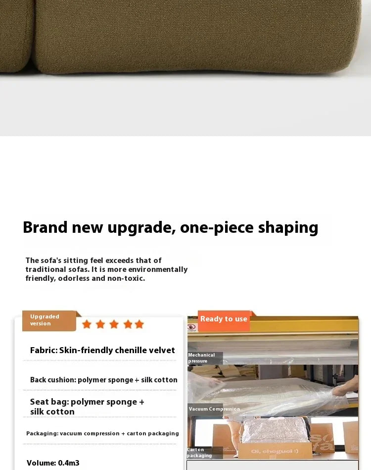 Armrest Large Living Room Sofas European Brown Double Puffs Compressed Sofas Recliner Nordic Couch Wohnzimmer Home Furniture