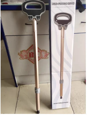 Aluminum Alloy Elderly Cane  Scratch-Resistant Multi-Function Hiking Stick  Foldable Walking Seat Adjustable Trekking Pole