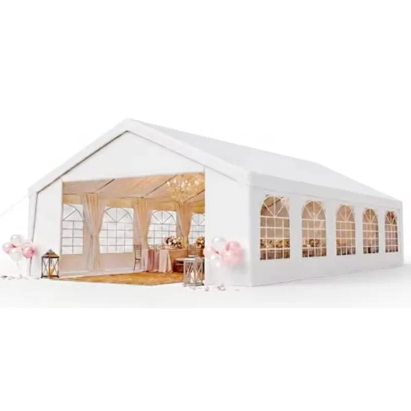 32x16 Party Tent,Heavy-Duty Canopy Tents for Parties Weddings Events | Removable Sidewalls,Roll-up Door,Waterproof for