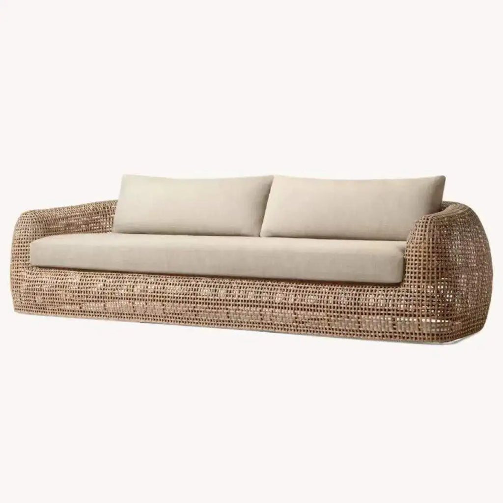Customized Modern Aluminum Outdoor Rattan Sofa Set Garden Dining Furniture for Living Room Hotel Villa