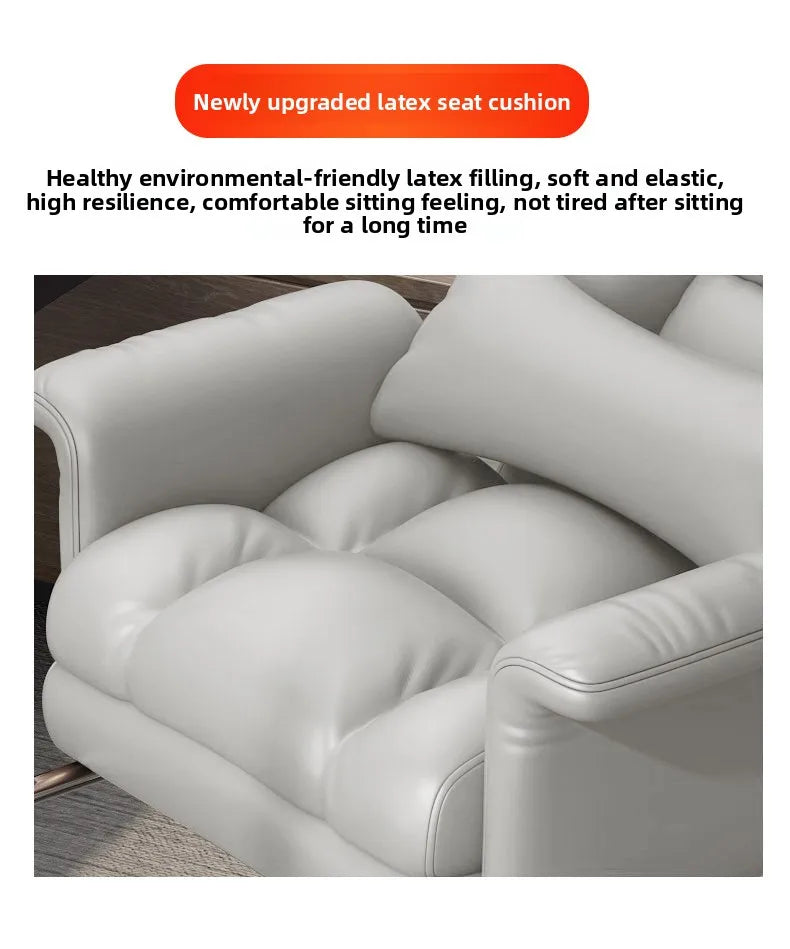 Executive Leather Office Chair Ergonomic Comfort Reclining Desk Chair for Home Workstations Full Backlift Adjustable Furniture