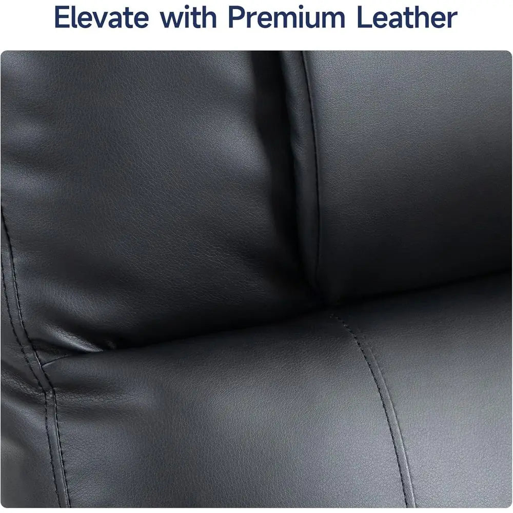Power Lit Recliner Chair or Elderly with Massage & Heat, PU Leather Electric Recliner with USB Charge Port, 160° Adjustable Recl
