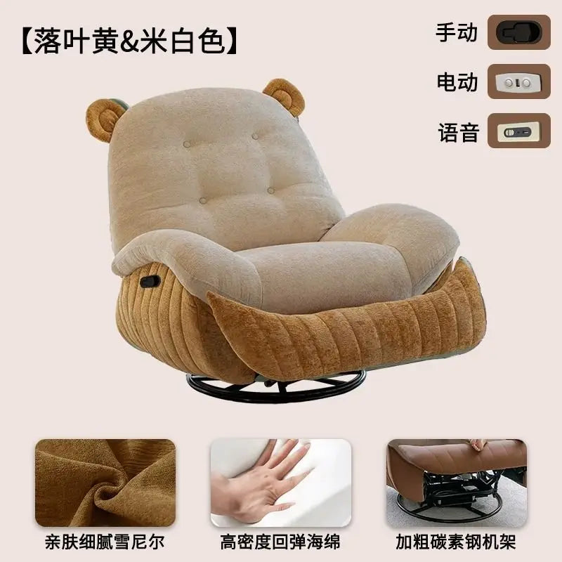 Multifunctional Electric Massage Lazy Sofa for Easy Relaxation with Simple Modern Design Flannel Upholstery and Smart Remote