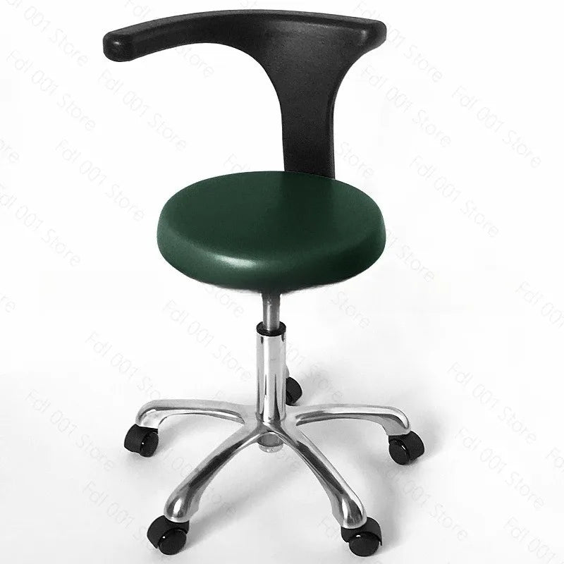 Dental Medical Stool Backrest Chair Swivel Lift Armrest for Nurse Doctor