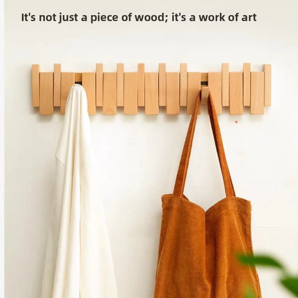 Modern mat Real Wood Pine Key Ra Entrance lway Walnut Door Ba Coat Hook Russian Origin Non-Piercing Installation