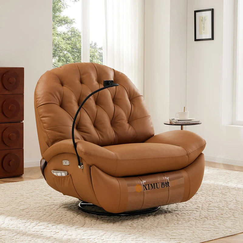 LSL Furniture Genuine Leather Electric Sofa Single Multi-Functional Leisure Recliner Rocking Chair