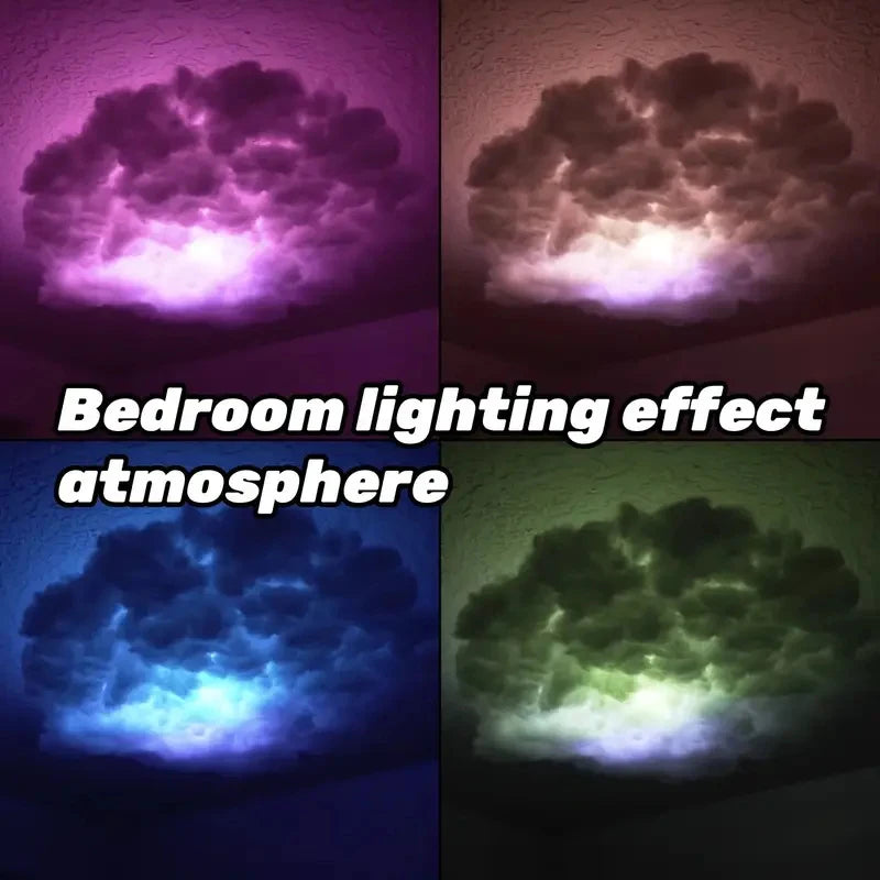 Cloud LED Light, Cloud Music Sync Multicolor Changing Strip Light, Atmosphere DIY Creative Thunder Cloud Lamp Wall Ceiling Light