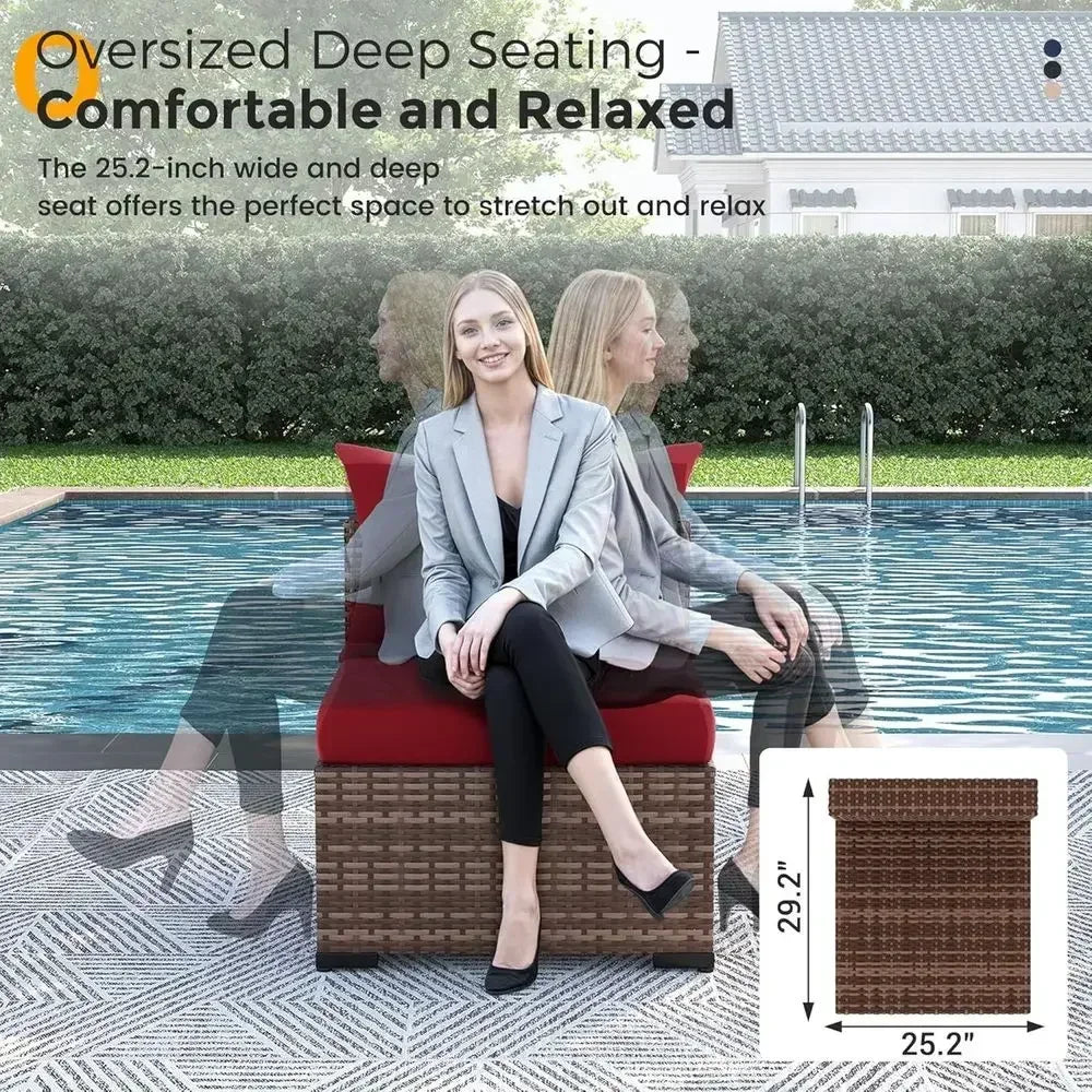 Outdoor Patio urniture Set with ire Pit Table, 8 Piece Outdoor Sectional Soas, All-Weather Wicker Patio Contion Set or Garden, B