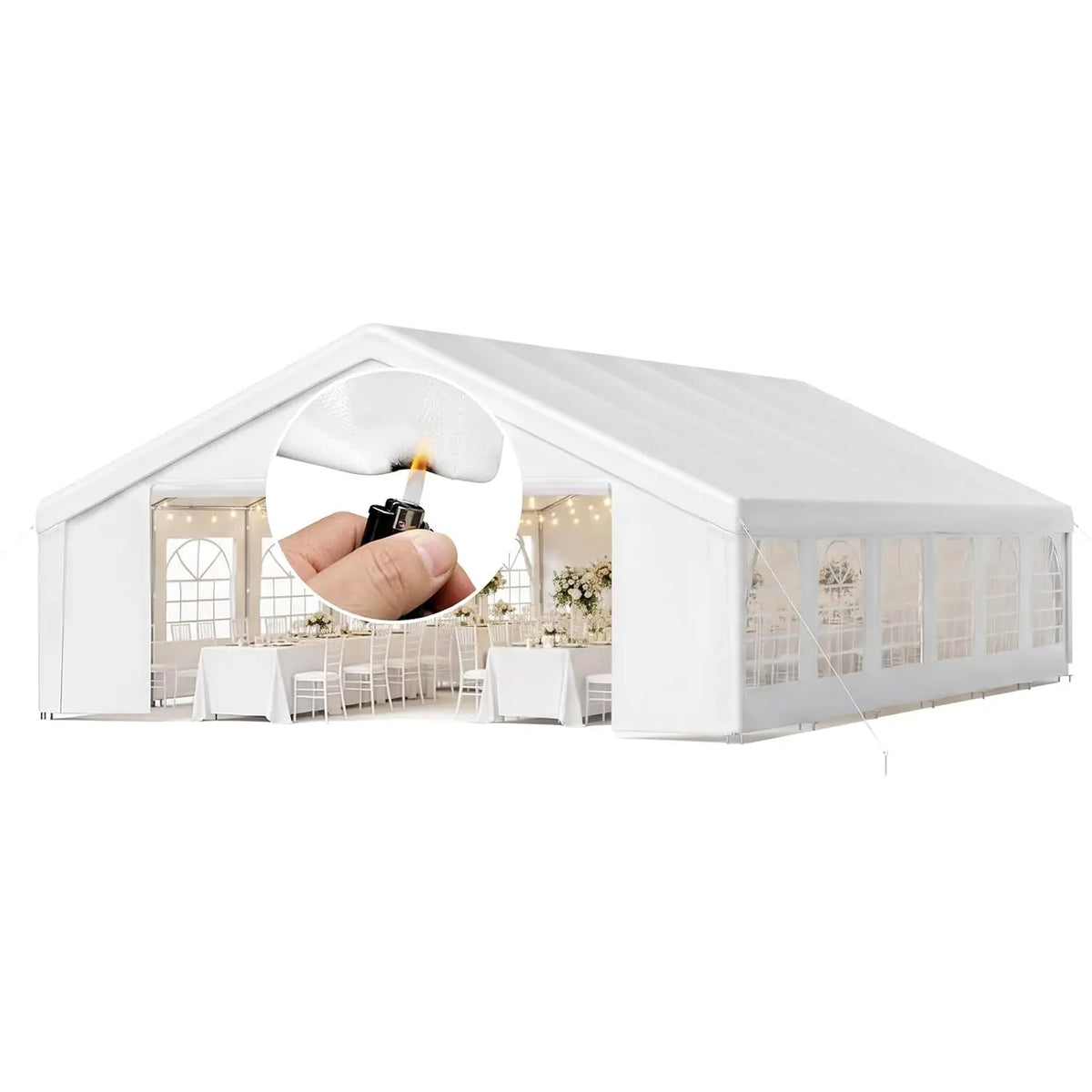 20x40 Fire Retardant Party Tent,Waterproof PVC for Weddings Events, Customized