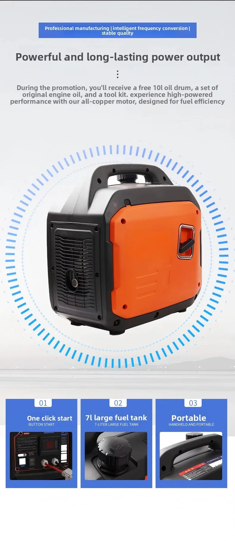 3/5kw Generator Power Inverter Free Energy Portable Electricity Generator for Home