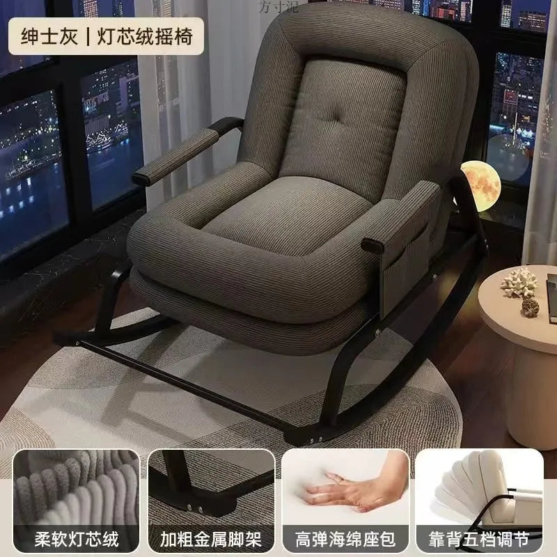 AOLIVIYA Casual Foldable Reclining Lounge Chair For Living Room Office Relaxation With Adjustable Back B369258