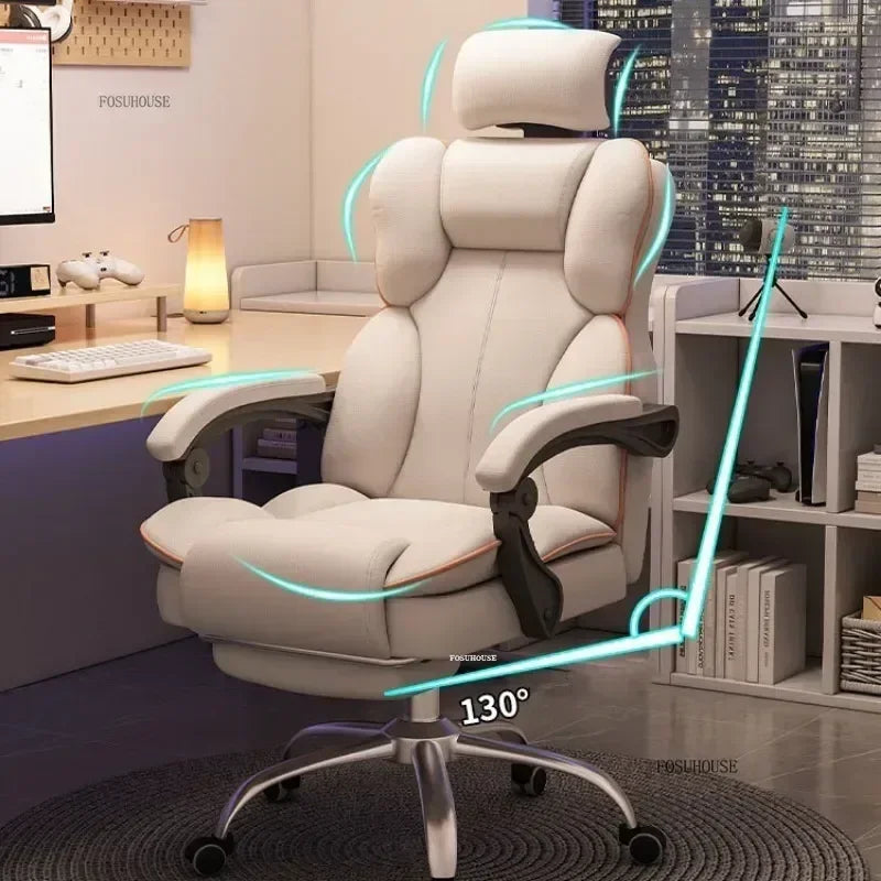 Mobile Ergonomic Office Chair Recliner Computer Bedroom Accent Office Chair Gameing Study Sillas De Oficina Office Furniture