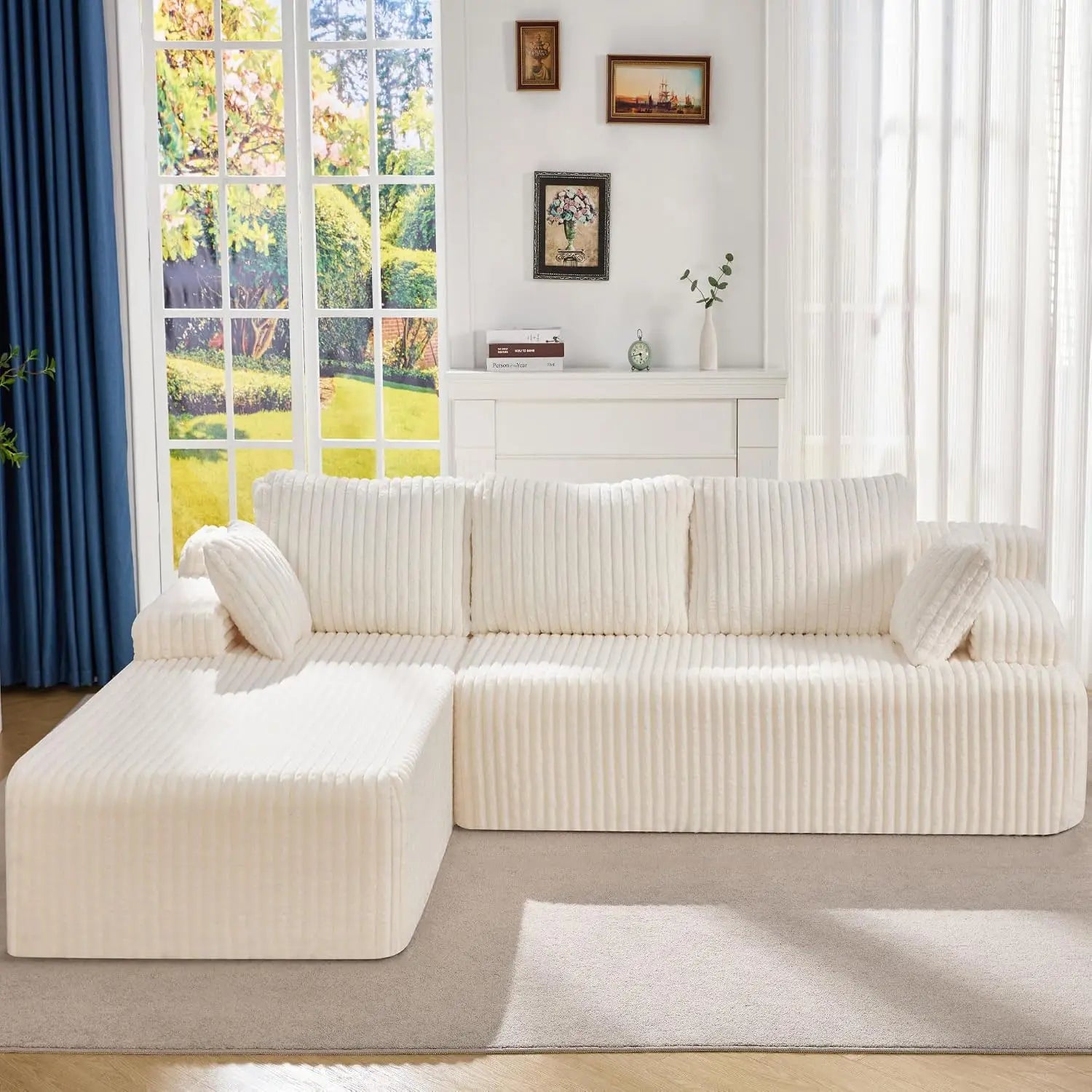 Modular Sectional Sofa Couches L-Shape Couch 3 Seat Modular Sofa Memory Foam Sectional Couches for Living Room,, Customized