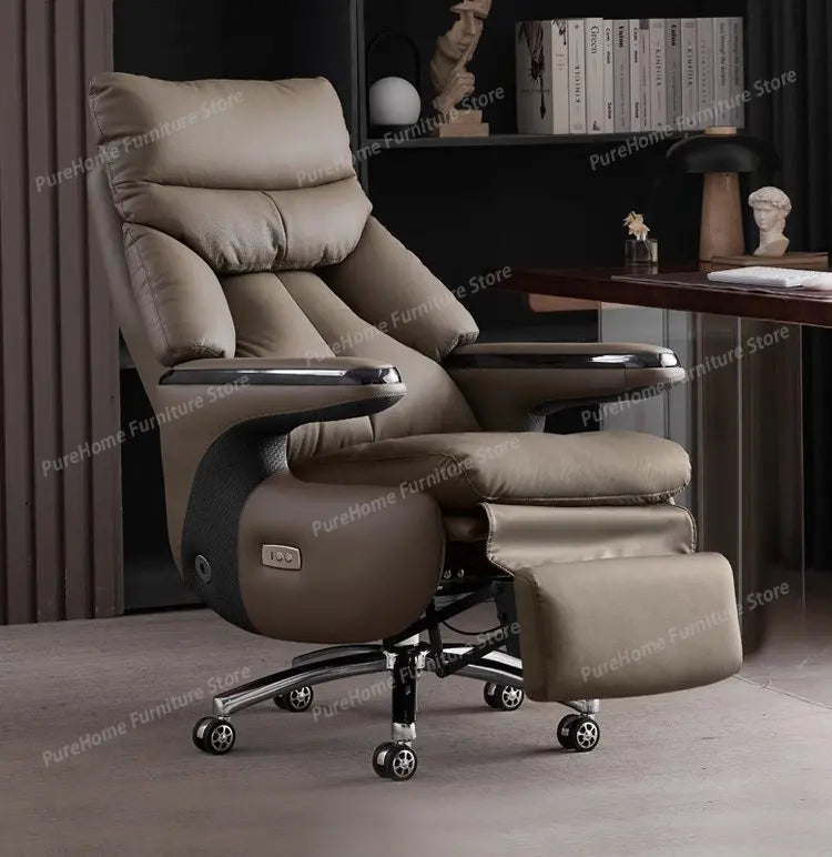 Smart Electric Executive Office Chair with Ventilation - Reclining Massage CEO Chair for Home Professional Use Furniture