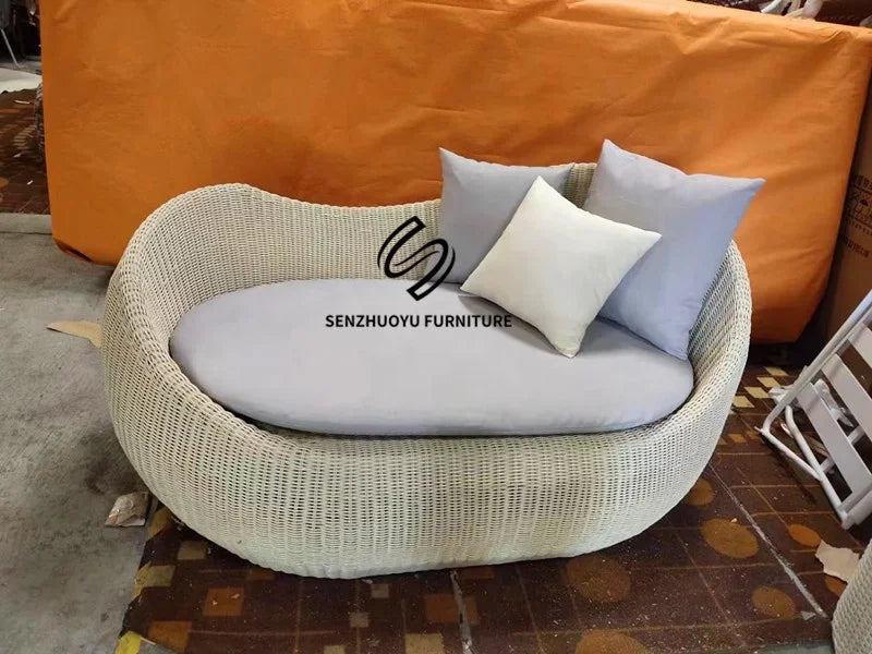 Select for you modern garden wicker furniture love seat sectional outdoor rattan sofa set