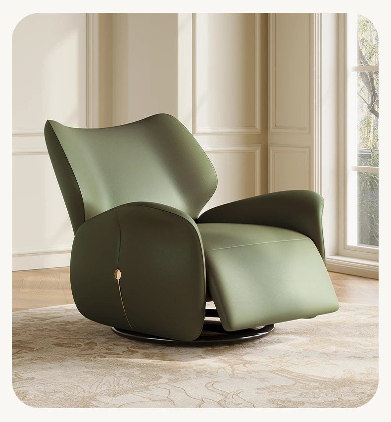 Modern Luxury Aesthetic Single Leather Sofa Lazy Recliner Couch Home Furniture Electric Italian Designer Sofa