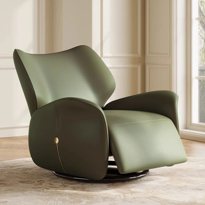 Modern Luxury Aesthetic Single Leather Sofa Lazy Recliner Couch Home Furniture Electric Italian Designer Sofa