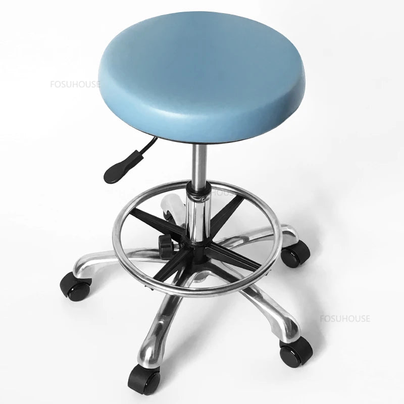 Modern Minimalist Barber Chairs Dentist Backrest Stools Liftable Bar Swivel Chairs Beauty Salon Special Beauty Pulley Stool Q
