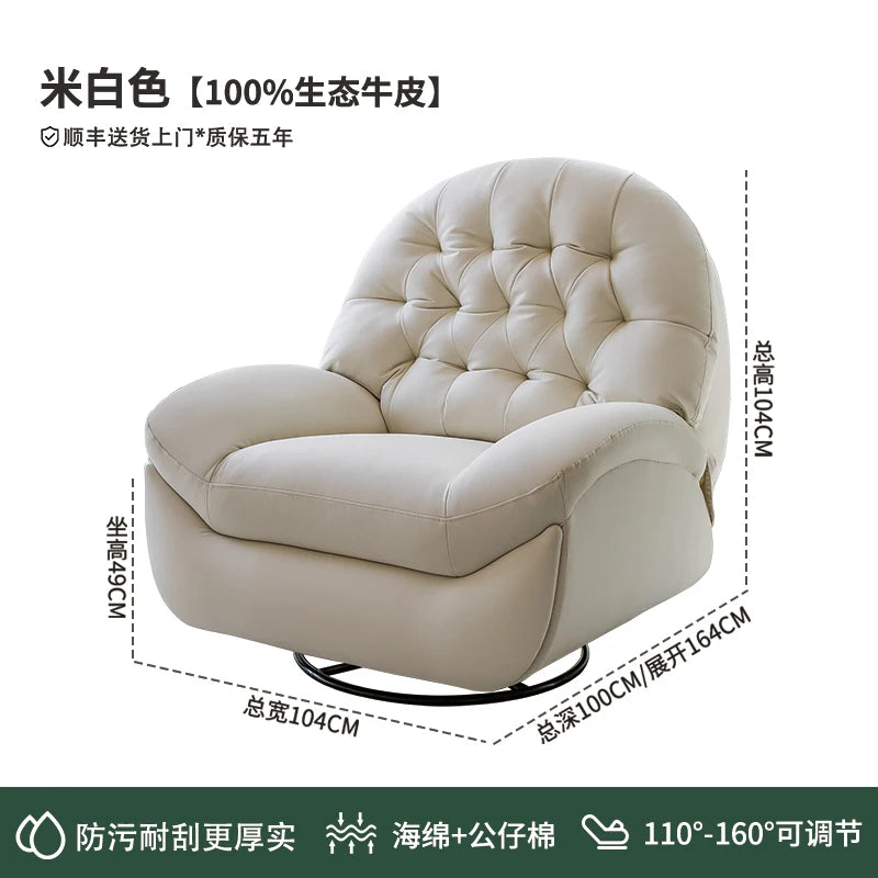 Electric single sofa, modern living room and bedroom chair, sleeping rocking chair sofa, multi-functional leisure lounge chair