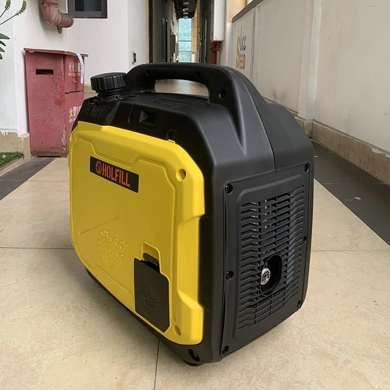 2KW/12V DC Single Cylinder  Silent Inverter Generator 220V High-Power Recoil Small Household Outdoor Camping Emergency