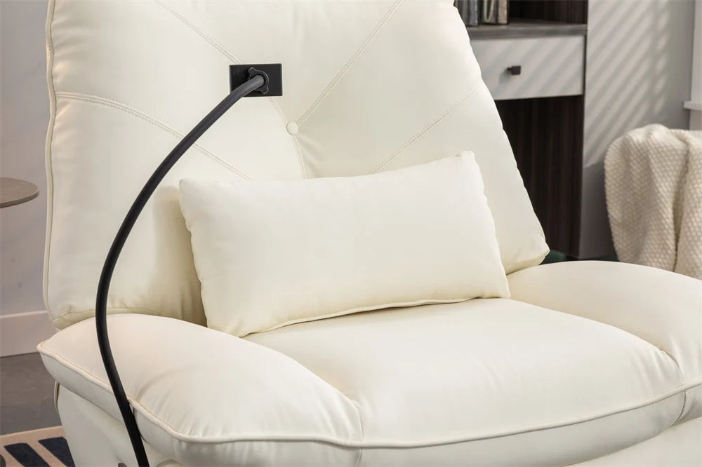Smart Power Recliner Rocking Chair With LED Strap Swivel Glider Gaming Recliner Gaming Couch Sofa Chair Supplier For Office