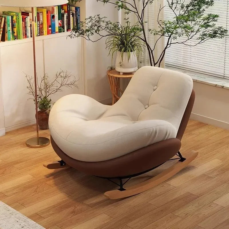 for Internet Celebrity Lazy Sofa Rocking Chair Simple Adult Recliner for Living Room Bedroom Balcony Household Single Sofa