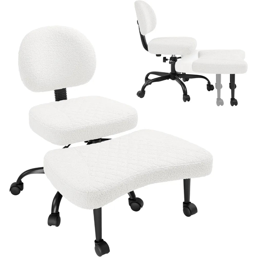MCQ Ergonomic Armless Gaming Office Chair with Lumbar Support Rolling Swivel 360° Swivel Multiple Combination Methods Chair