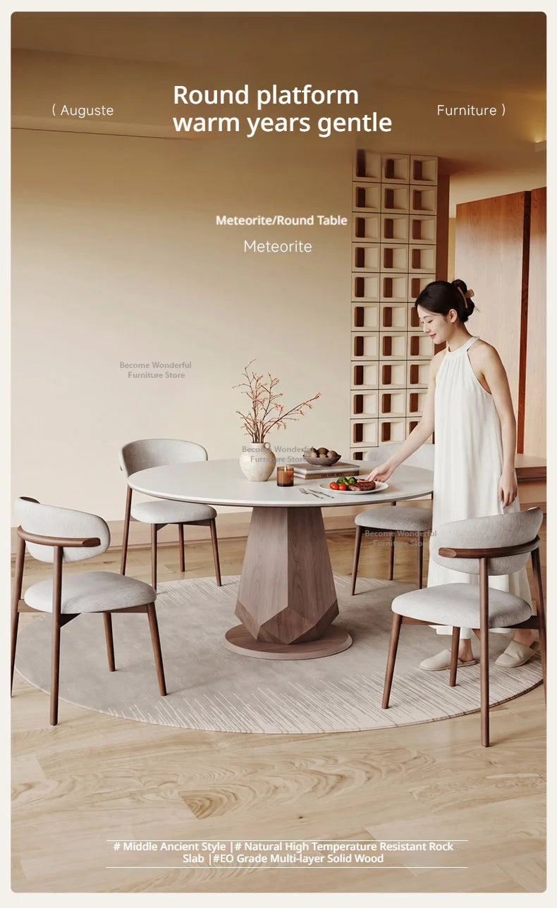 Vintage White Dining Tables Modern Simple Design Living Room Round Table Coffe Center Dining Room Furnitur Tavoli Da Pranzo FYDT
