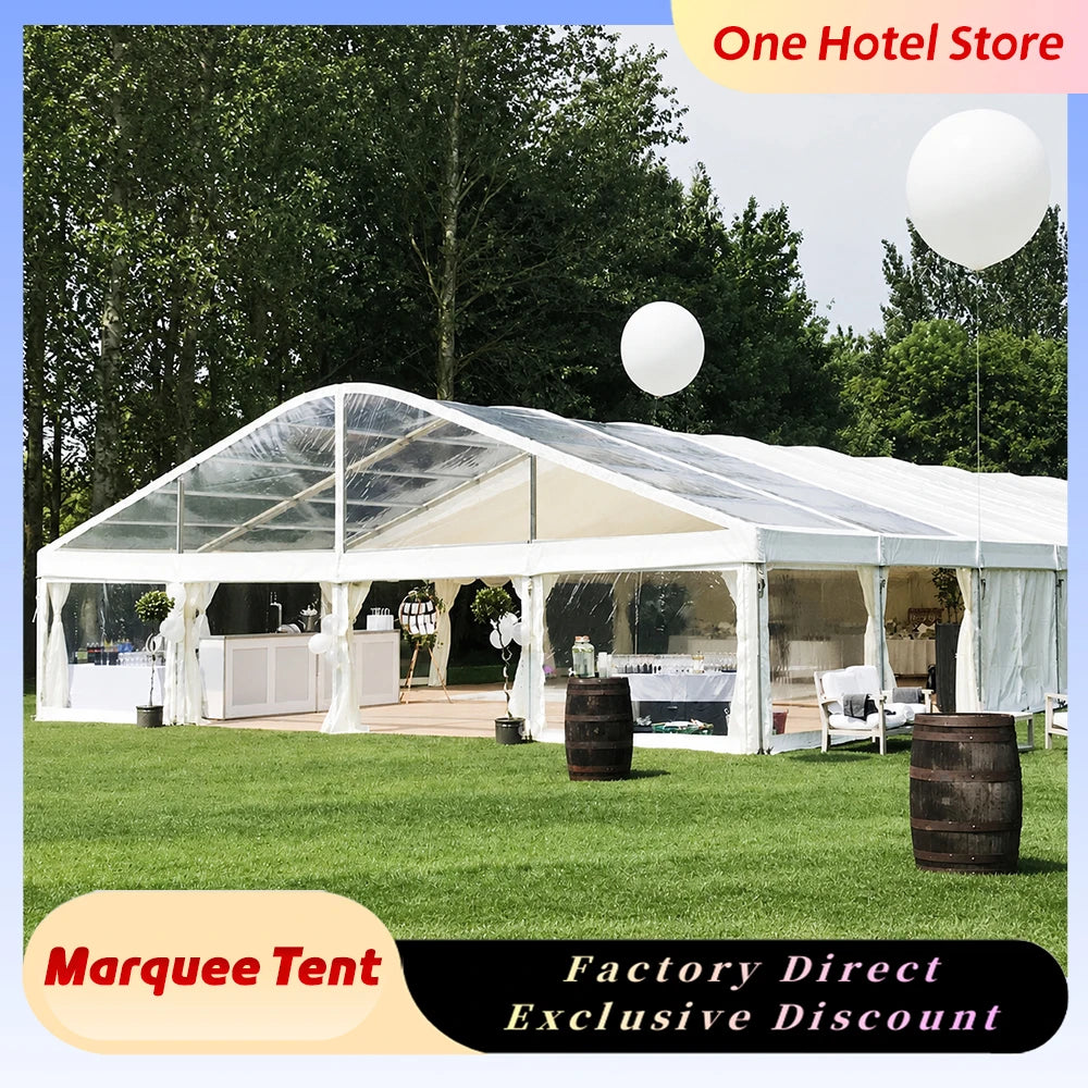 Luxury Transparent Marquee Tent Outdoor Wedding Event Canopy for Garden Party Hotel Banquet Aluminum Frame Tent Commercial Tent