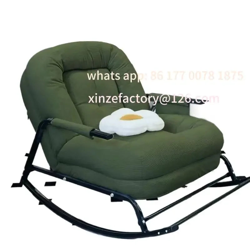 Customizable Can Sit or Lie Down Adult Lazy Rocking Chair Home Living Room Balcony Leisure Lounge Chair Bedroom Single