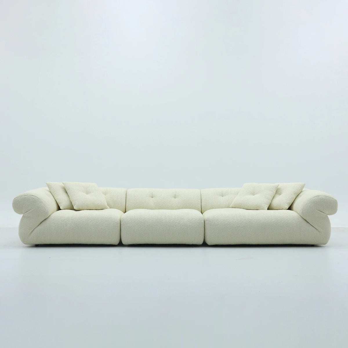 #White Color Living Room Soft Sofa Set Sponge Filled 3 4 Seats Sectional Couch Sofa Velvet Fabric Light Luxury Villa Sofas
