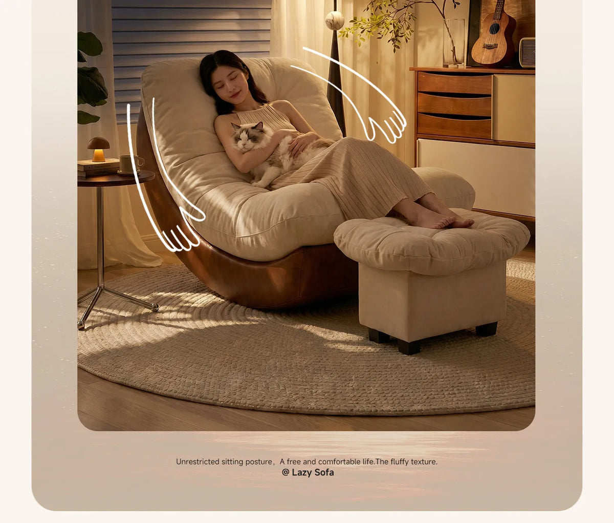 Oversize Rocking Chair Recliner Lounge Living Modern Chair Adults Single Cadeiras Para Sala De Estar Italian Furniture Luxury
