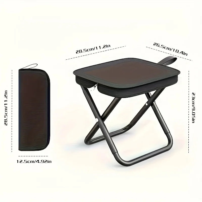 Portable Folding Stool Lightweight Camping Chair Foldable Seat for Fishing Hiking Travel Outdoor & Indoor Use
