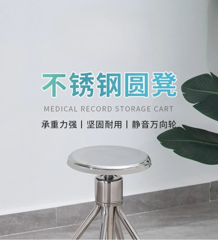 Stainless steel hospital nurse examination stool, hydraulic lift dental chair Stainless steel hospital nurse examination stool