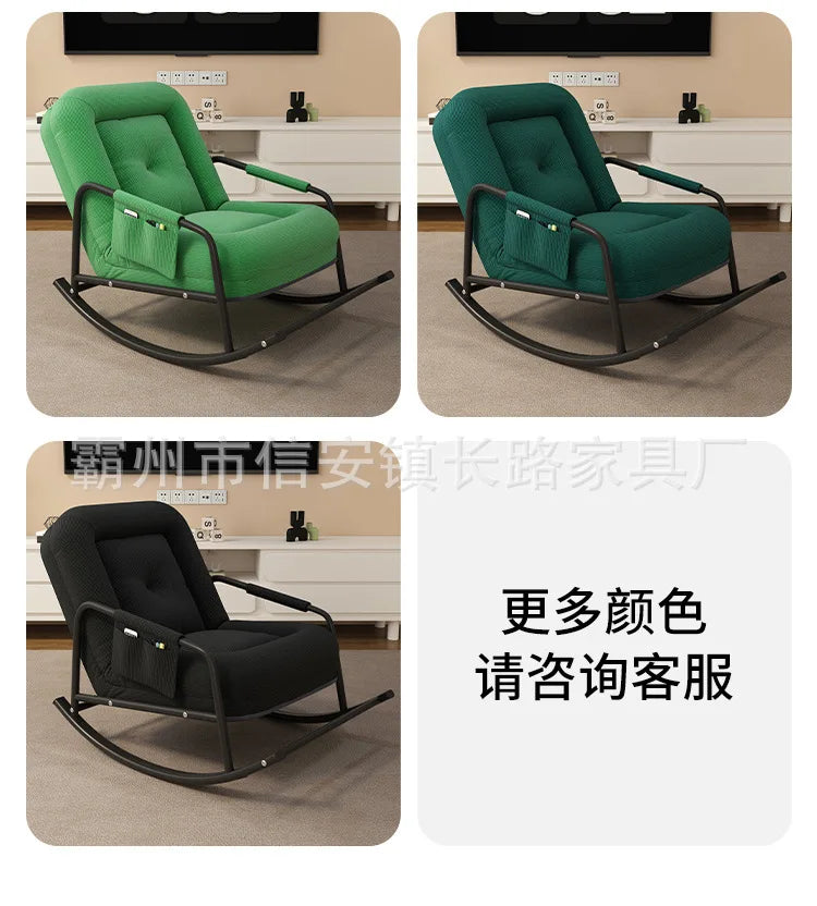 Lazy sofa balcony leisure living room light luxury single rocking chair recliner adult household human kennel
