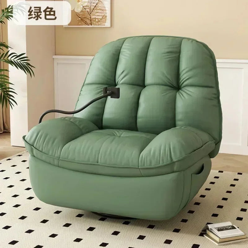 First-Class Space Massage Armchair Living Room Balcony Multi-Function Electric Reclining Rotating Leisure Sofa Rocking Chair