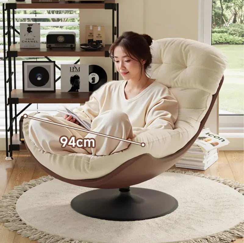 Portable Rocking Chairs 360 Swivel Velvet Metal Luxury Nordic Modern Leather Accent Leisure Set