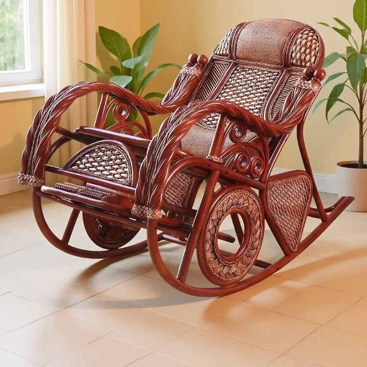 DSA living room real vine can sit rattan chair coffee table adult home balcony courtyard lazy leisure rocking chair