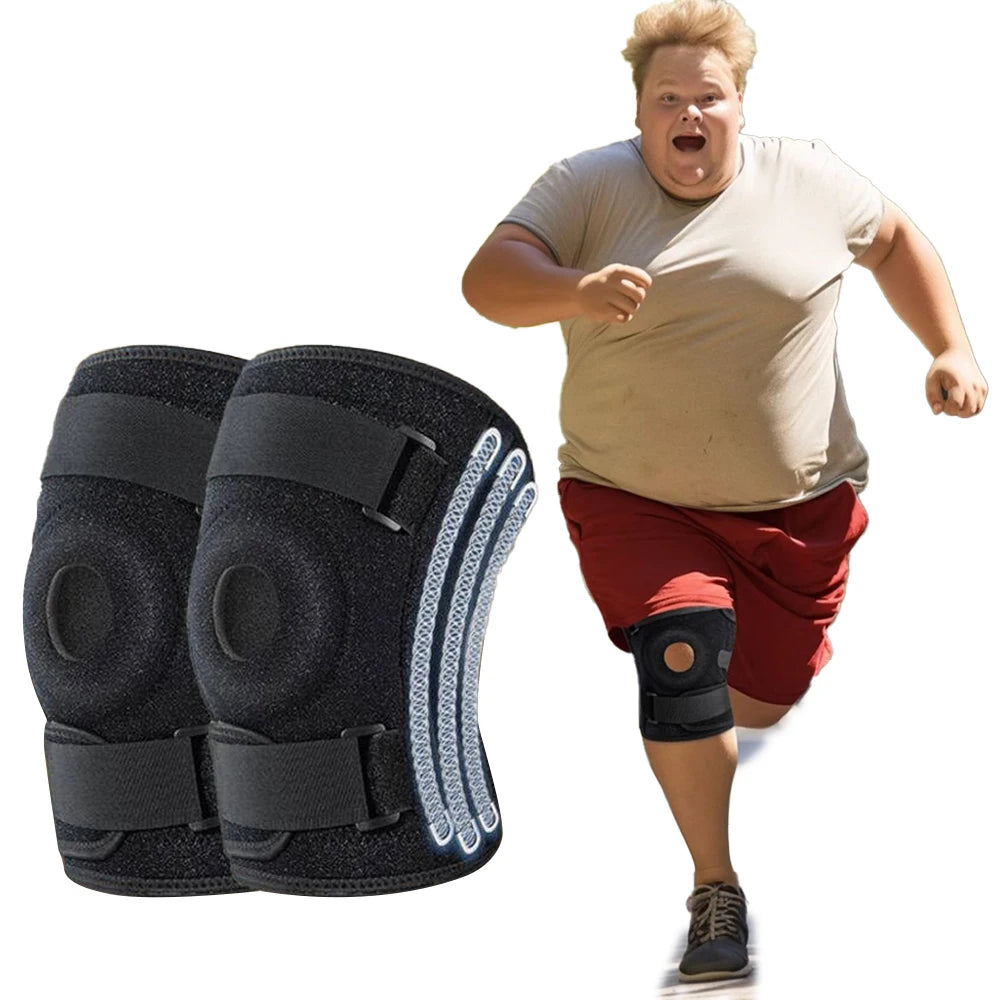 1PC Knee Brace for Men &Women - Adjustable Patella Compression Knee Support for Arthritis,Plus Size Knees Brace Side Stabilizers