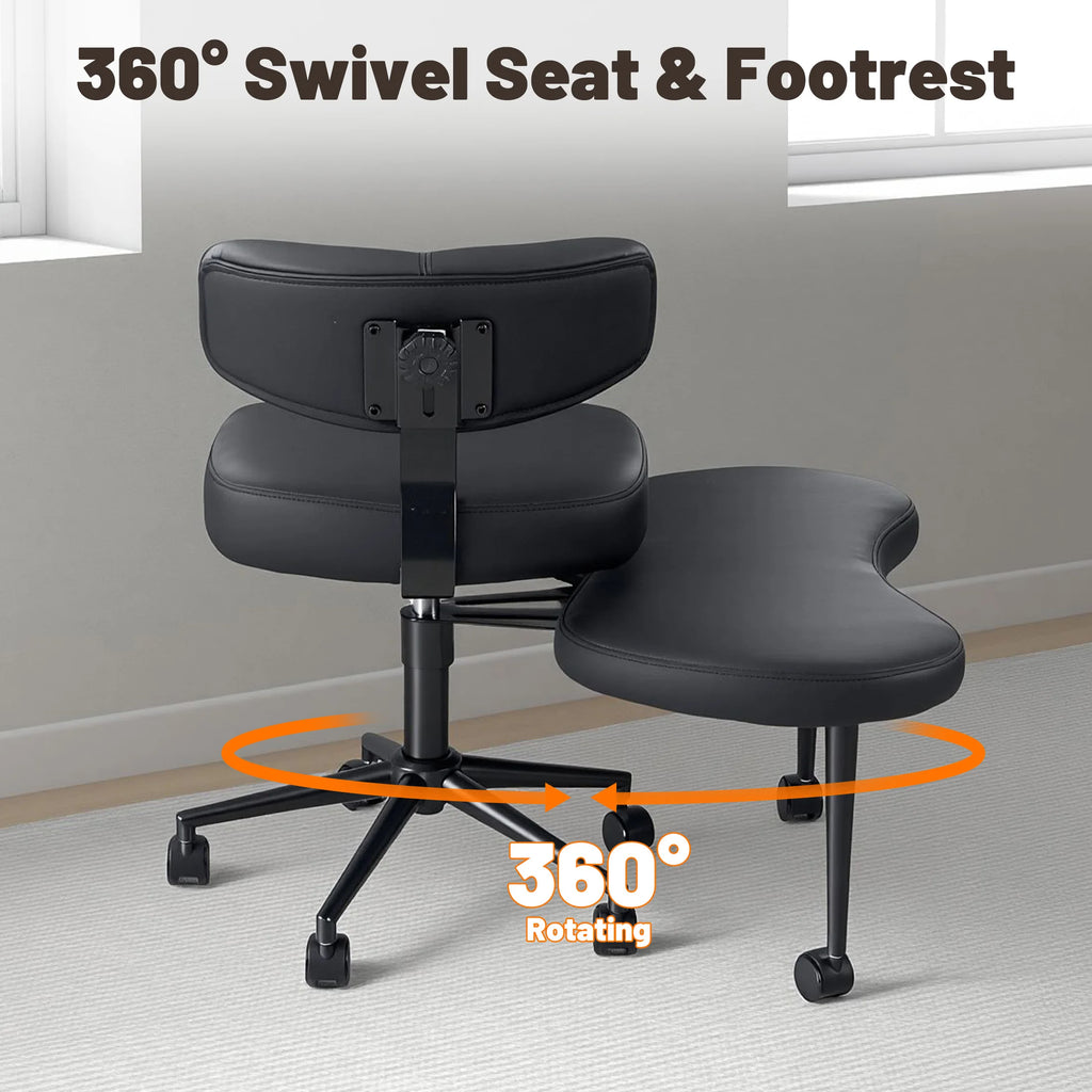 MCQ Ergonomic Armless Gaming Office Chair with Lumbar Support Rolling Swivel 360° Swivel Multiple Combination Methods Chair