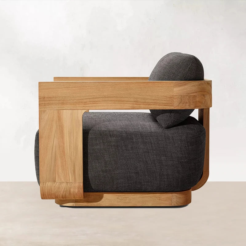 Teak Solid Outdoor Furniture For Garden Sofa Courtyard Park Hotel Leisure Villa