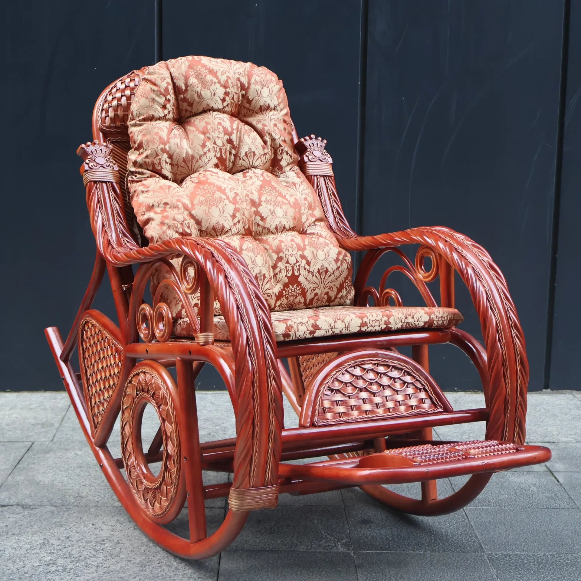 TAO Natural rattan rocking chair recliner adult balcony home leisure elderly nap chair