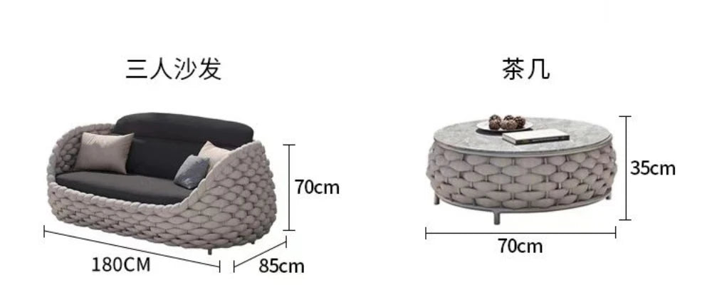 Outdoor sofa casual combination rattan sofa