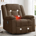 360° Swivel Rocker Recliner with Massage and Heating, Nursery Rocking Chairs，Korser Rocker Recliner Chair for Adults