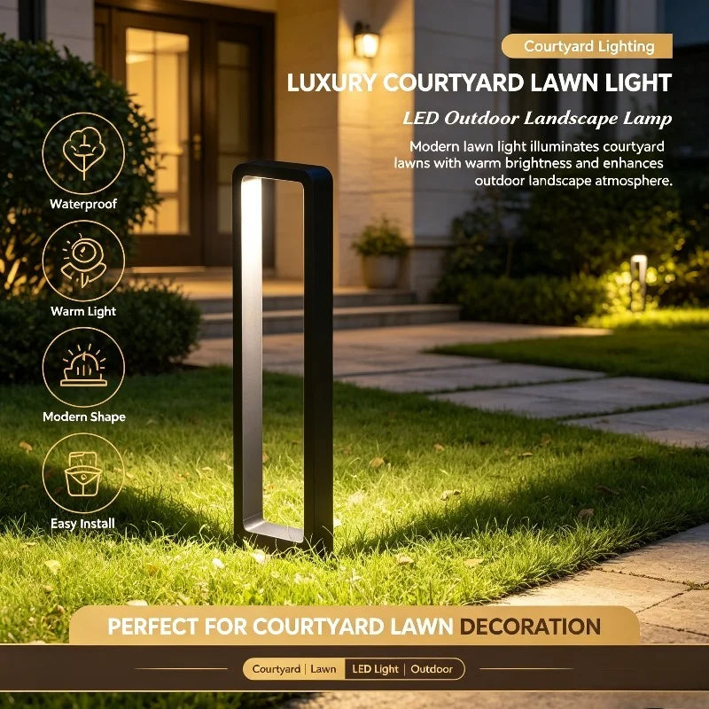 LED Outdoor Door Type Lawn Light Luxury Courtyard Light Waterproof Lawn Light Modern Landscape High Protection Column Light