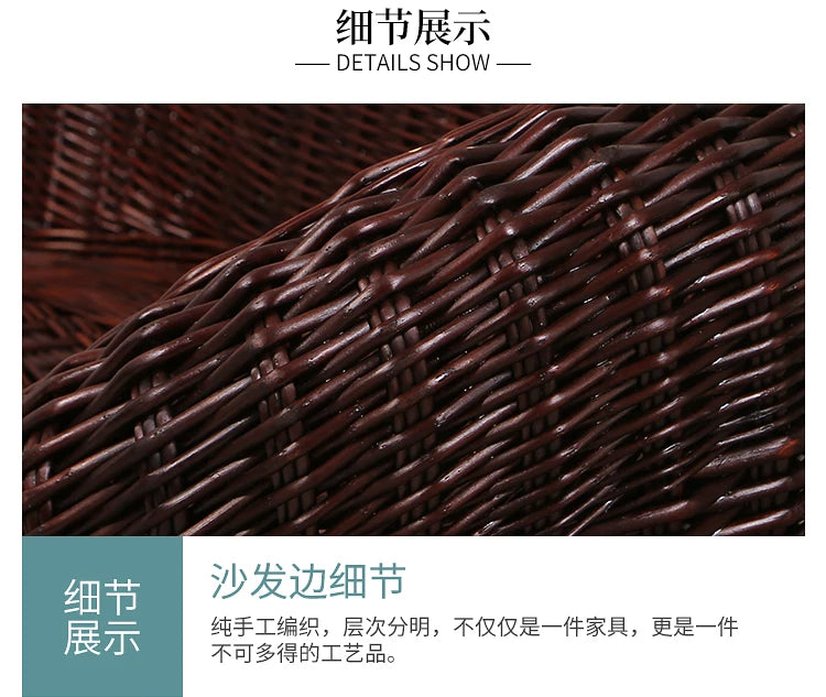 Liu Tianxia rattan weaving willow weaving creative casual sofa chair tatami balcony bedroom rattan chair single double triple