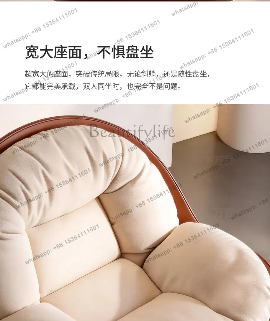 XX Light Luxury Modern Leisure Swivel Chair, Nordic Recliner Advanced Lazy